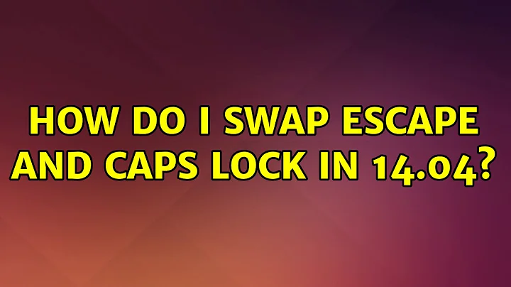 Ubuntu: How do I swap Escape and Caps Lock in 14.04? (4 Solutions!!)