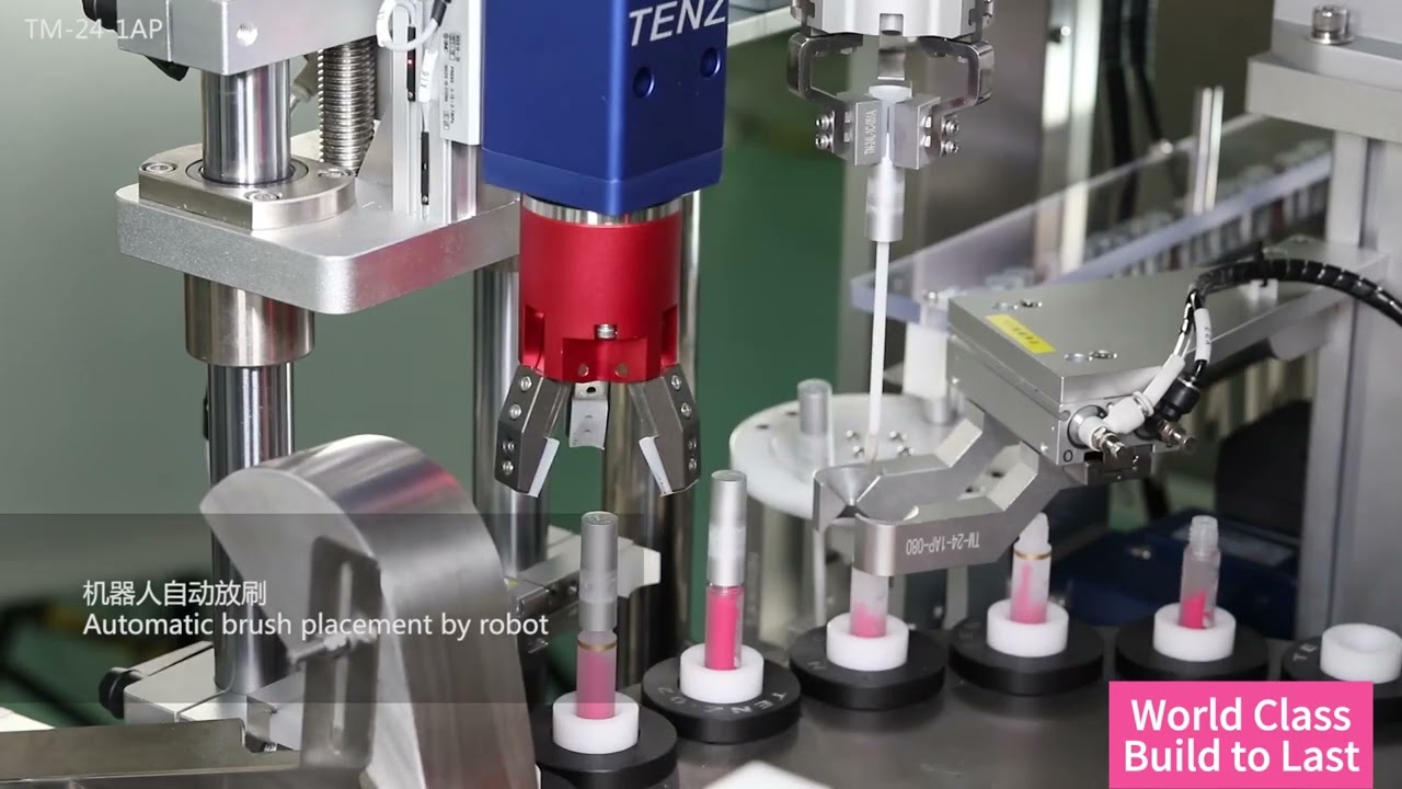 TM-24-1AP Semi-auto lip gloss mascara filling machine.