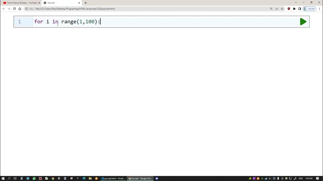 Run python code in a website using HTML! #shorts #programming # ...