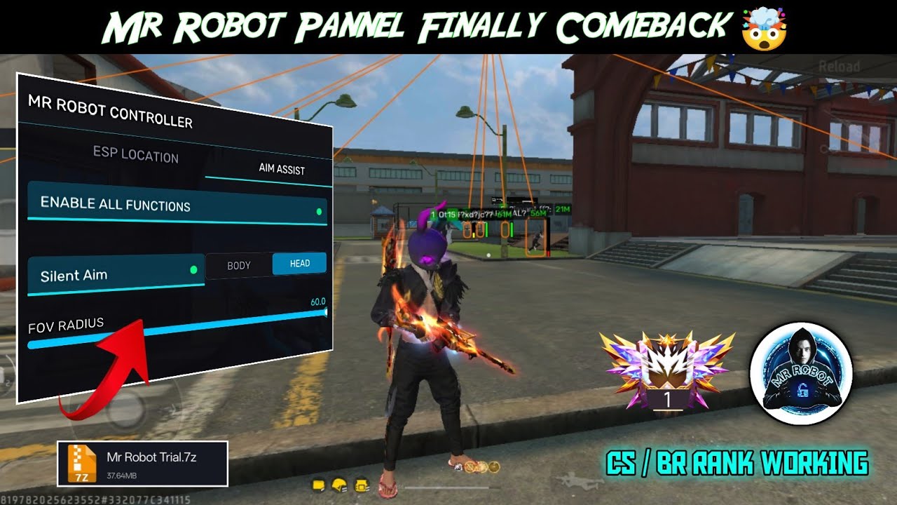 FREE FIRE PANNEL | ANDROID MOBILE PANNEL | MAIN ID SAFE | MR ROBOT | NON ROOT DEVICE MAIN ID SAFE 
