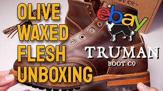 Truman Boot Co. boots on 79 Last in Olive Waxed Flesh from Ebay! Unboxing and Initial Impressions