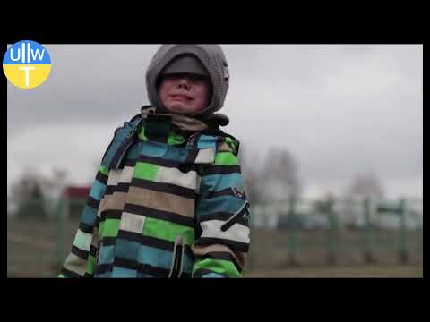 Ukraine Crying Boy who run away from Russia invasion