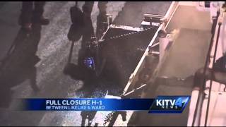 Part of H-1 freeway shuts down for major road work