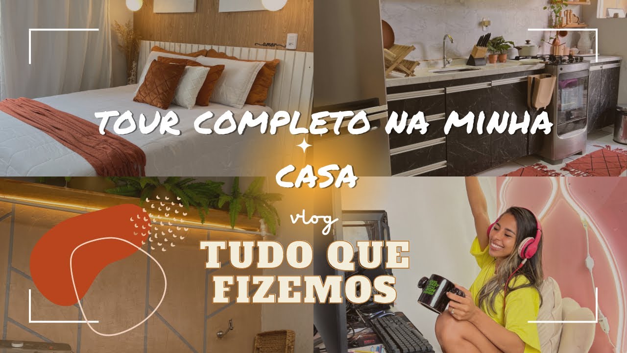 TOUR NA MINHA CASA - mostrando tudo que fizemos nós mesmo fizemos até agora !