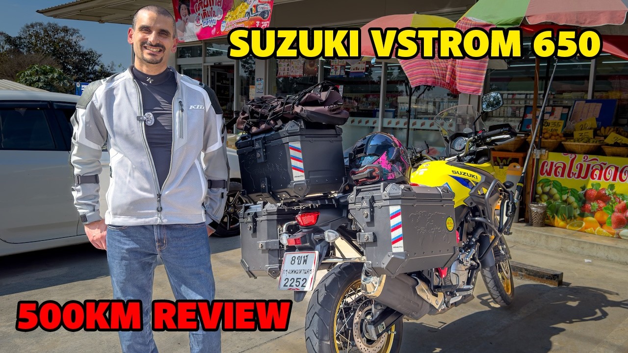 Suzuki Vstrom 650 review as a new rider at 500km in Thailand