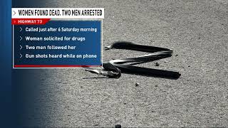 911 call captures sound of shots fired at car, woman found dead in vehicle on Highway 73