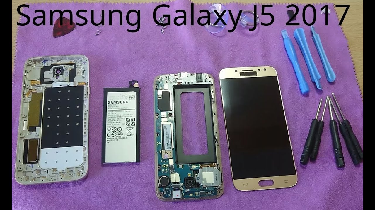 SAMSUNG GALAXY J5 (2017) Lcd Screen and Battery Replacement - YouTube