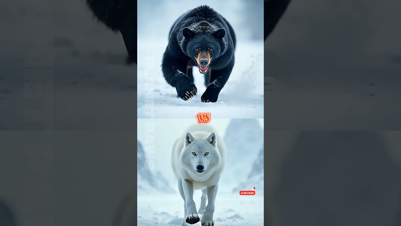 Arctic Fox vs Black Bear vs Panther vs ( Cub Bear , Panther , Cub Sheep , Cub Lion ) Epic Battle