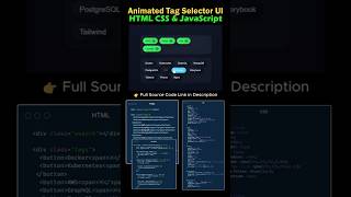 Animated Tag Selector 🔥 HTML, CSS &amp; JavaScript Magic! #coding