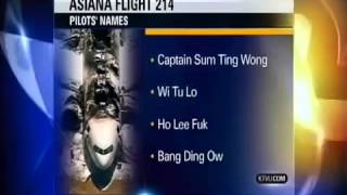 Ho Lee Fuk & Wi Tu Lo Ktvu Flight 214 Fail Asiana Pilots Names