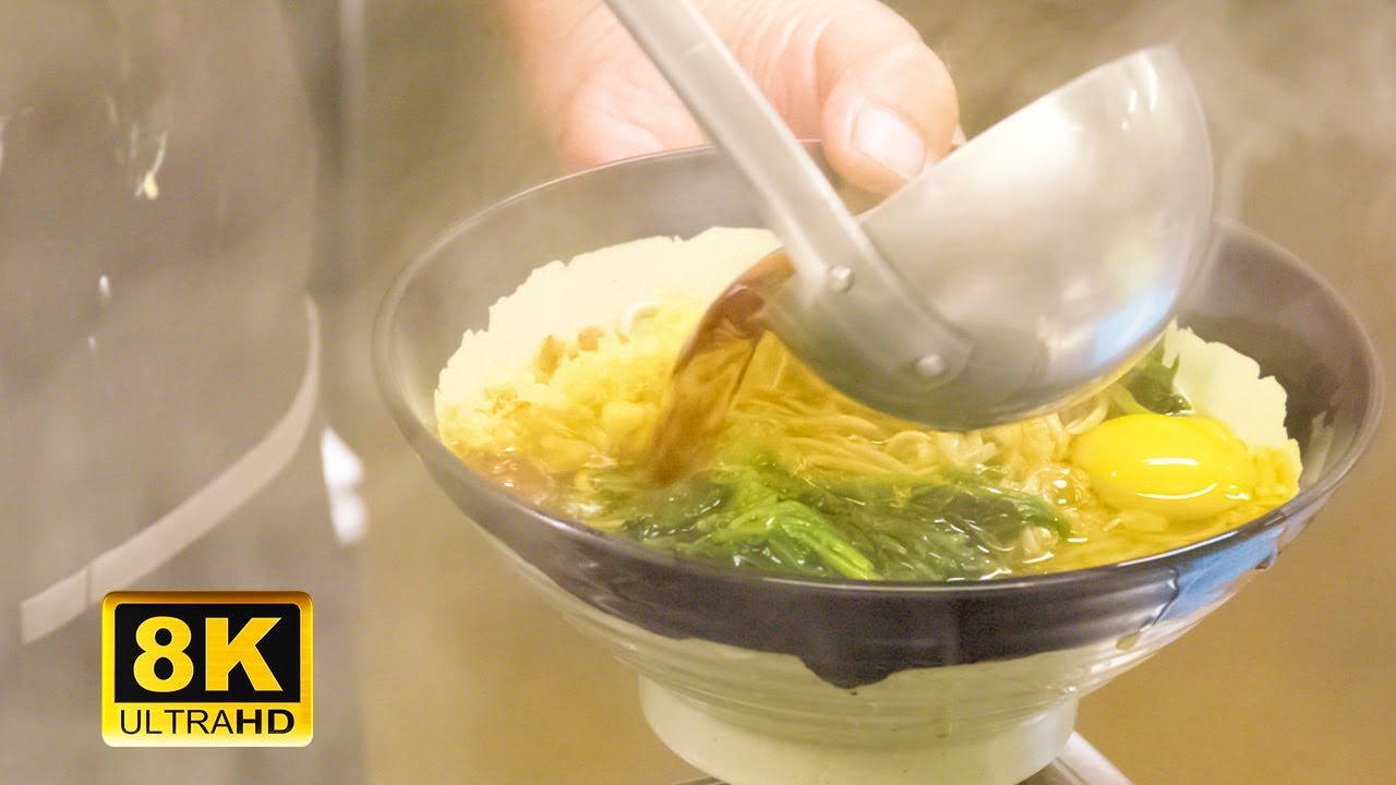 注文から４０秒の高速提供！駅の立ち食いそばうどん店に密着！Japanese standing soba noodles, udon noodles