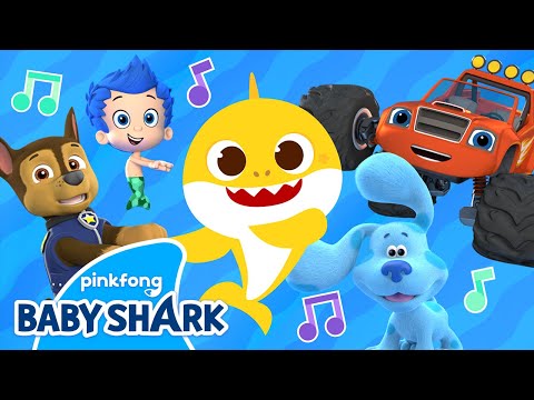 Sing with Baby Shark, Chase, Blaze, Gil and Blue | Nick Jr. Crew x Baby Shark | Baby Shark Official