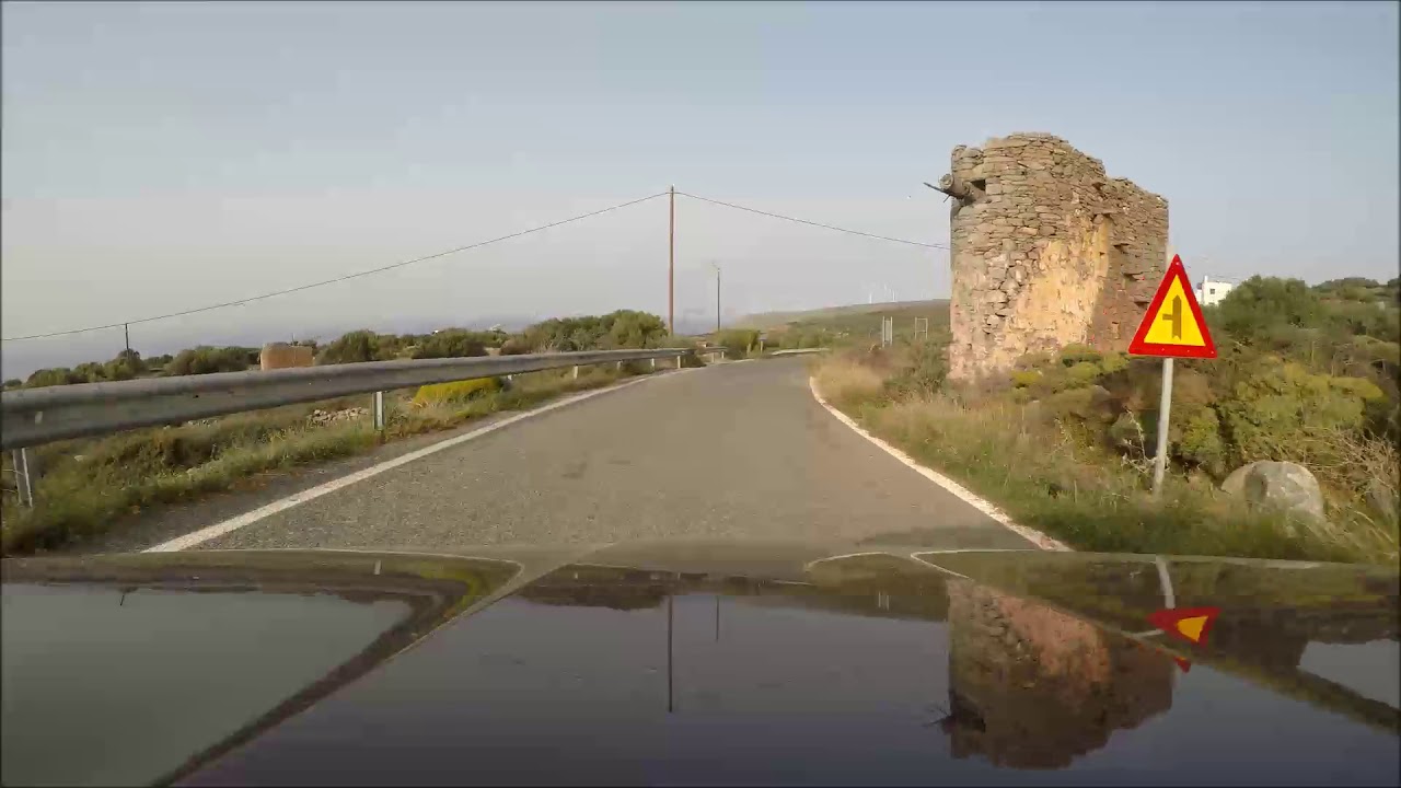 Treacherous winding mountain road up the mountains of Crete in Greece!
