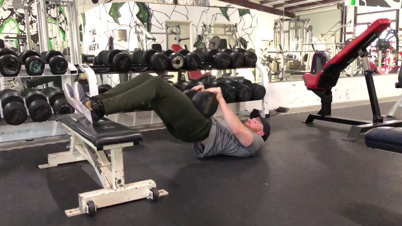 Heels Elevated Dumbbell Glute Bridge YouTube