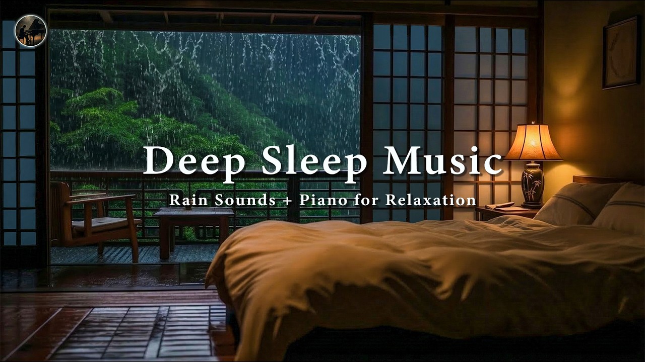 FALL INTO SLEEP INSTANTLY 🎶 Healing Rain with Piano for Deep Sleep ...