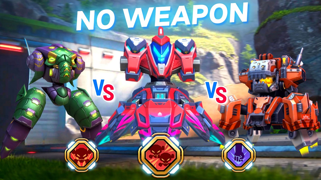NO WEAPON - Blizzfrost VS Redox VS Vortex - Mech Arena - YouTube