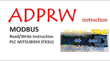ADPRW instruction MODBUS Read/Write PLC MITSUBISHI (FX3U)