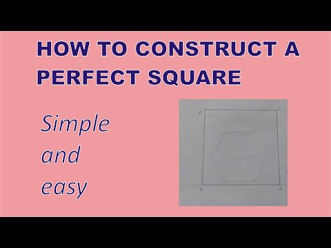 HOW TO CONSTRUCT A SQUARE USING A COMPASS, RULER & PENCIL | How to draw a perfect square | PAacademy