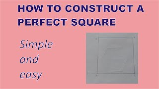 HOW TO CONSTRUCT A SQUARE USING A COMPASS, RULER & PENCIL | How to draw a perfect square | PAacademy Wealth