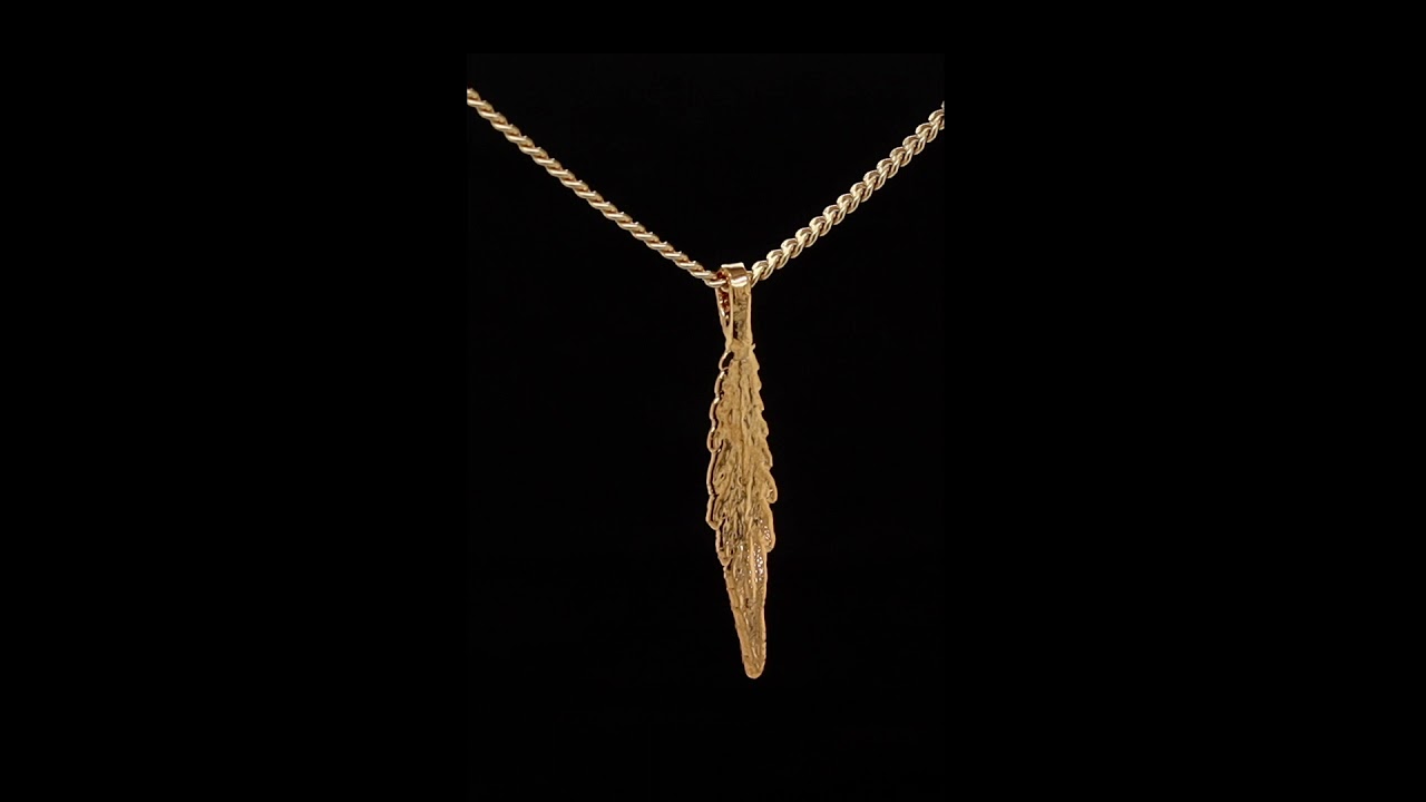 24k Cannabis Leaf Pendant