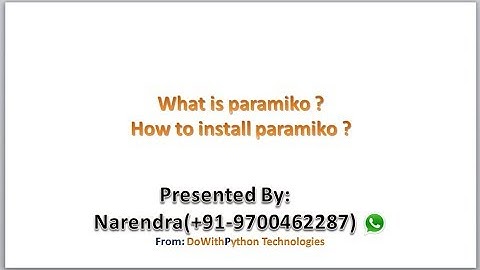 What is paramiko ? | Python module to connect with remote server