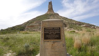 Chimney Rock and Scotts Bluff in Windy Nebraska