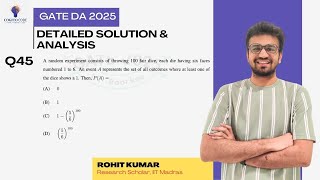 Q. No. 45 | GATE DA 2025 | Detailed Solution