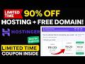 Hostinger Coupon Code 2026 | 100% FREE Domain, Premium Hosting 94% OFF promo code | Discount Code