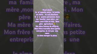 French practice reading a1.1 #learnfrench