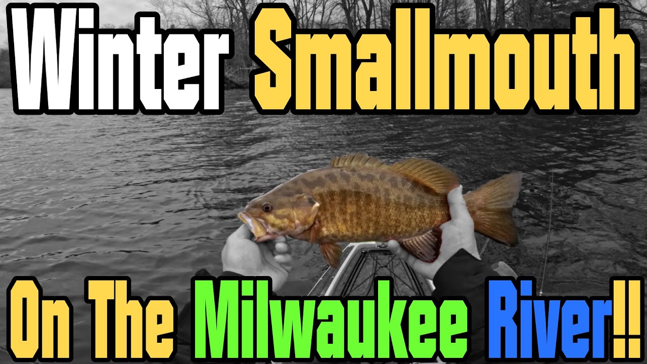Winter Smallmouth Bass on the Milwaukee River!! [Insta360 Ace Pro]