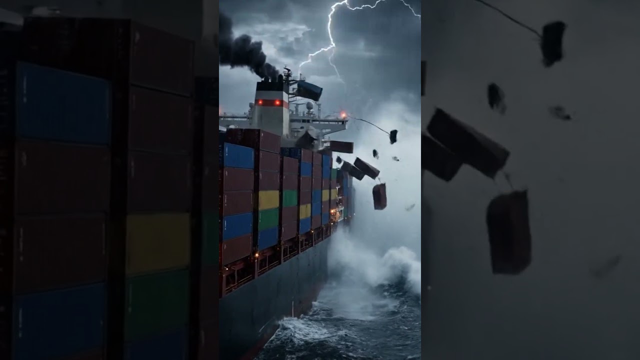 Cargo Ship Battles Monster Waves — INSANE Storm Footage 