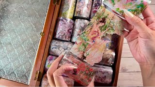 ASMR Art Journaling | Ancient Trads Landscape 🏯 #scrapbooking #asmr #journaling #artjournal
