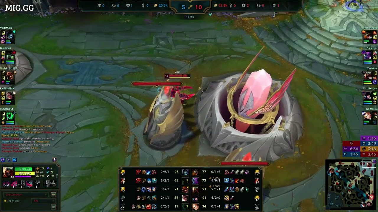 ZED VS BRAND MID GAMEPLAY