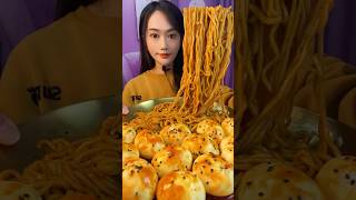 Spicy Noodles with Soft Boiled Egg Feast🔥 #mukbang #asmr