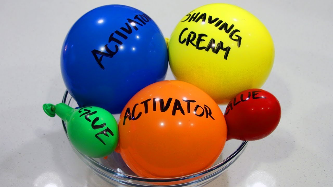 Making Slime with Balloons & Satisfying Slime Stress Ball Cutting