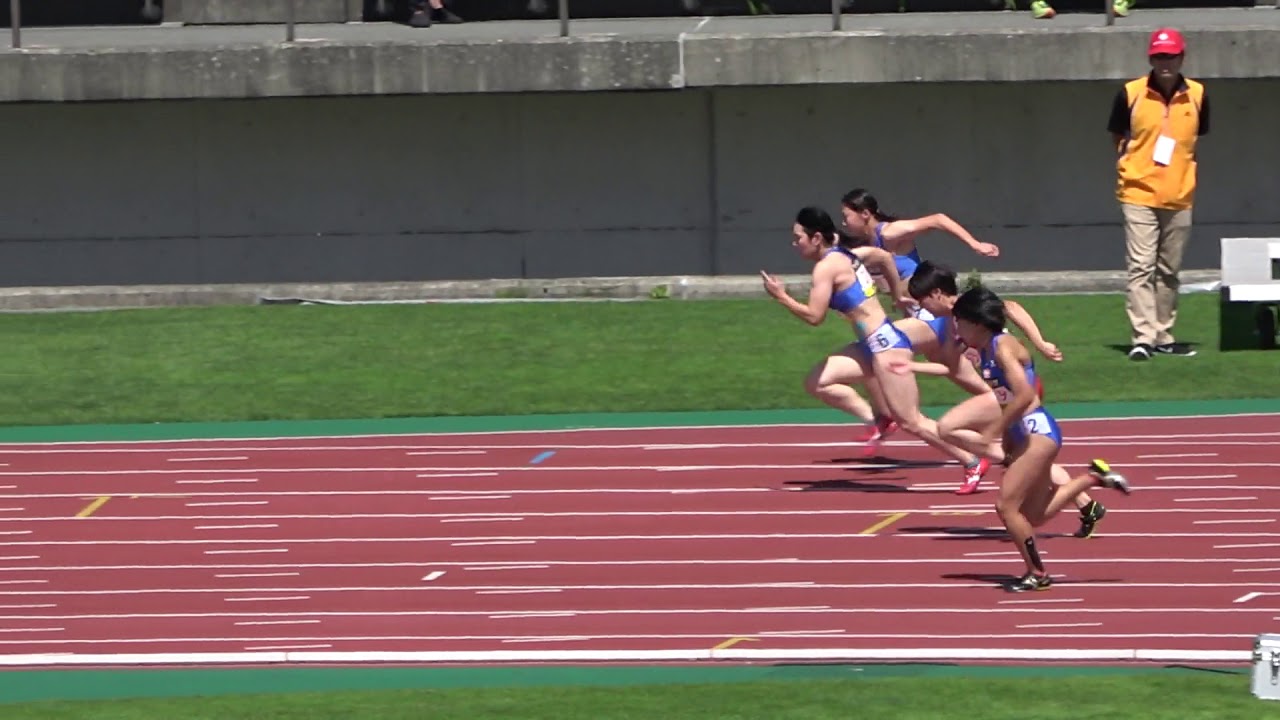 18chuhei Nanbu Memorial Meet Women S100m Time Race Final Heat2 Mai Fukuda11 76 1 1 福田真衣 湯浅佳那子 Youtube