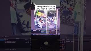 The Damaged VHS Tape: Dirty Tape & Pausing. #vhs #shorts