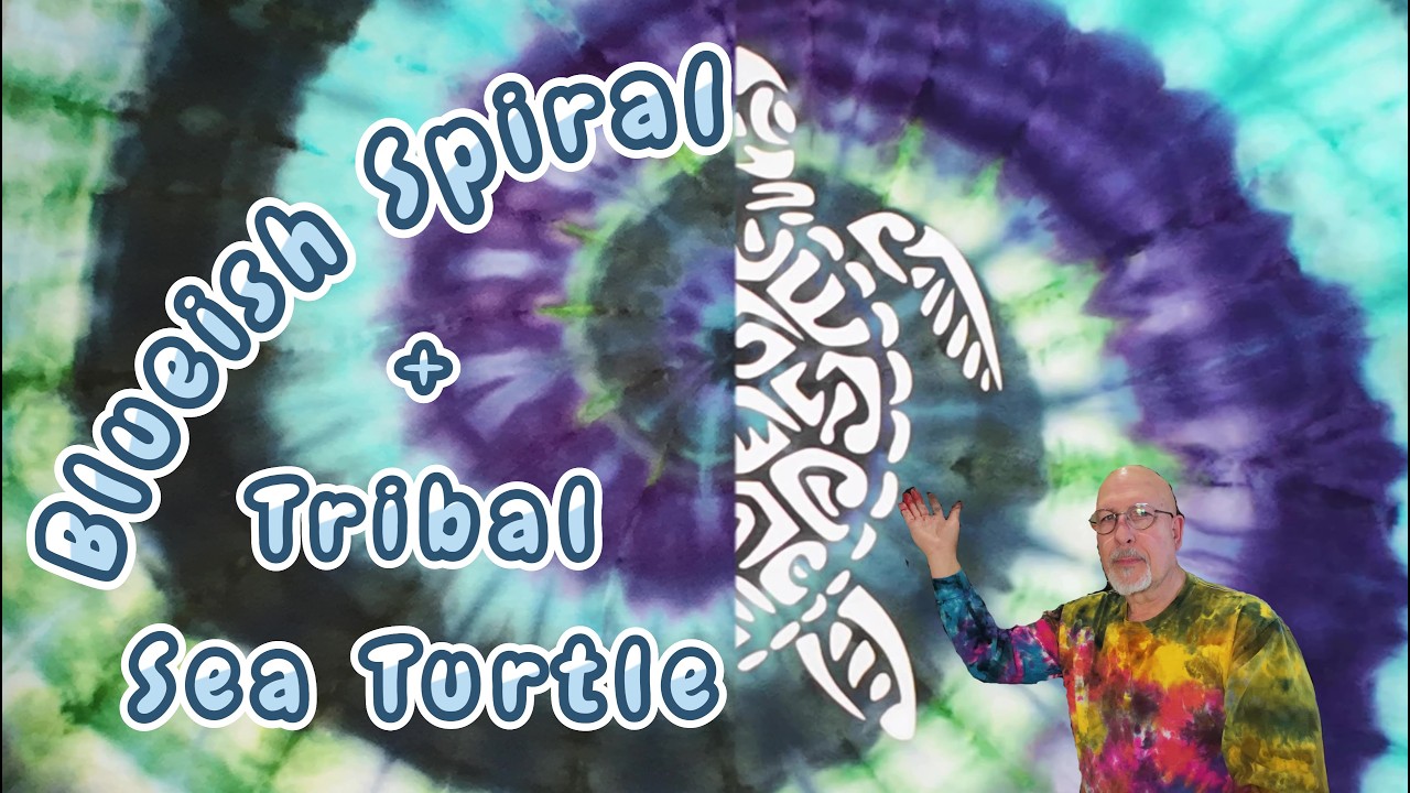 Blueish Spiral + Tribal Sea Turtle