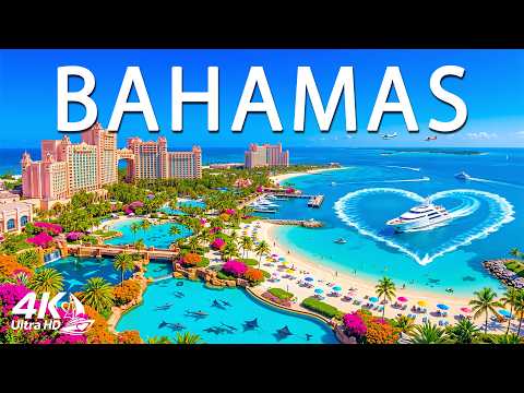 [4K] Bahamas 🇧🇸 Caribbean Shores, Turquoise Waters & Panoramic Beaches | Deep House 4K UHD