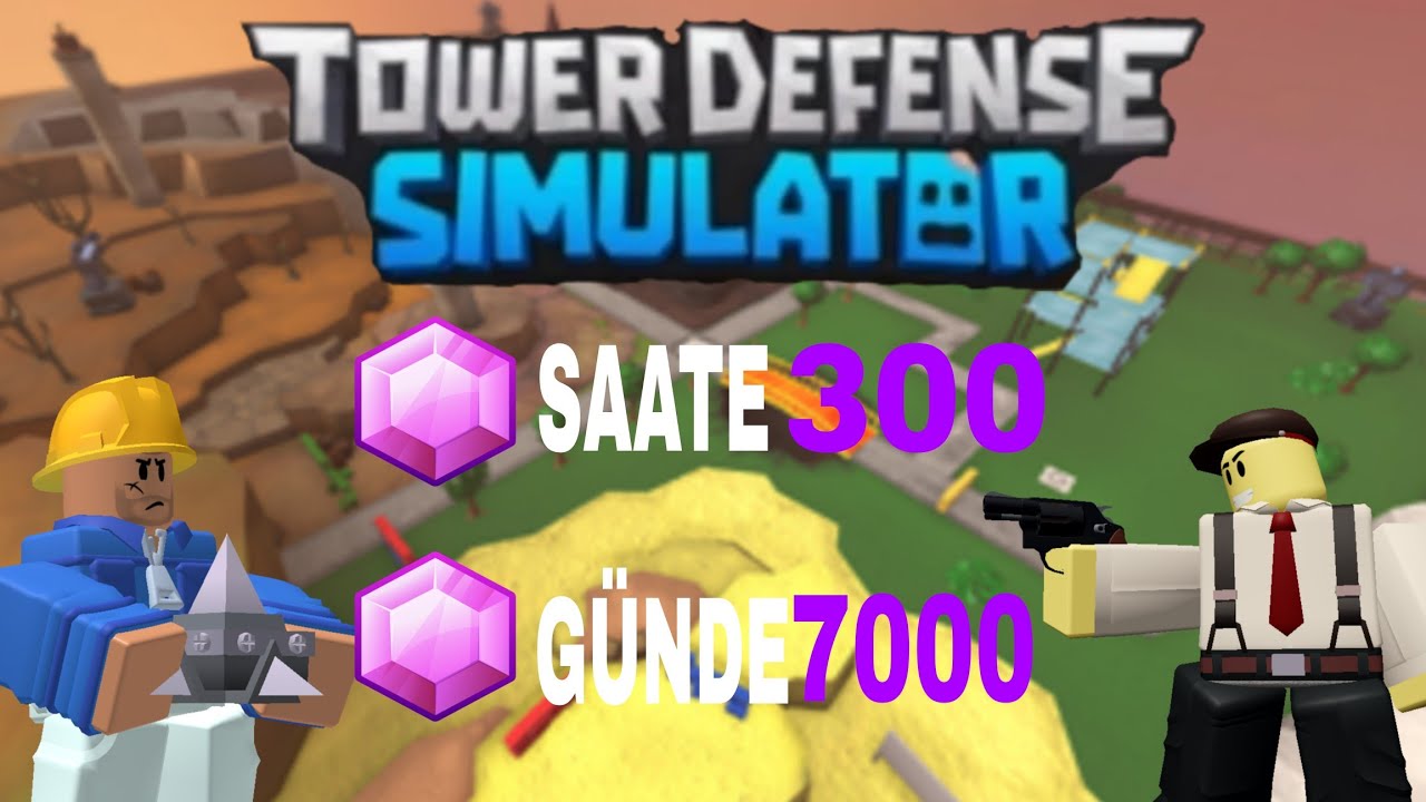 Hardcore Saate 300 elmas kasma taktiği Roblox Tower defense simülatör