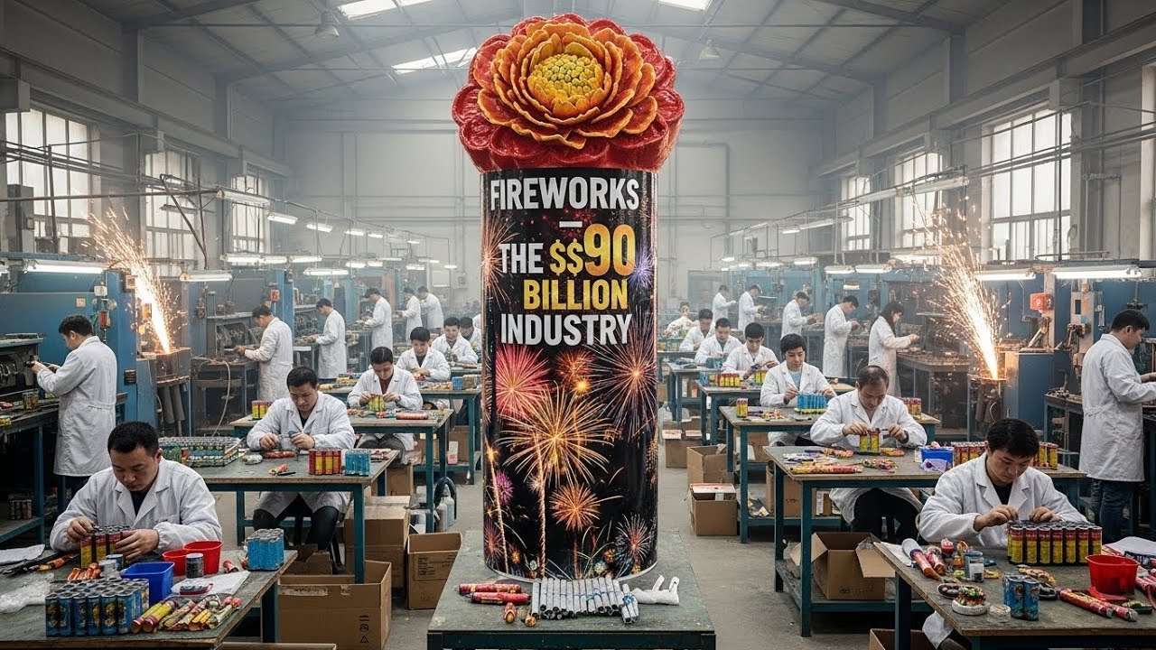 Inside the Fireworks Factory – How the $90 Billion Industry of Fireworks Is Made (Full Process)