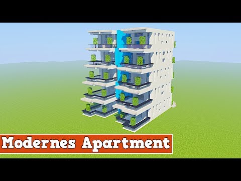 Wie baut man ein Modernes Apartment Haus in Minecraft | Minecraft Modernes Apartment Bauen Deutsch