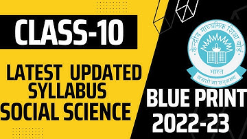 Cbse Class -10th | Social Science | 2022-23 | Final syllabus | Blue Print