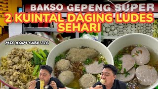 BAKSO GEPENG SUPER SI KUMIS BEKASI | SEHARI HABIS 2 KUINTAL DAGING