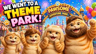 Cat Family Went to a Theme Park | Cute 3D Animation | Meow Family Adventure