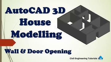 AutoCAD 3D #2 - House Modelling | Wall & Door Opening | AutoCAD