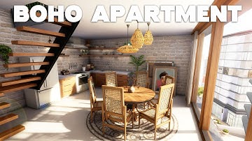 Modern Boho Apartment | San Myshuno | No CC | The Sims 4 Speed Build | ASMR