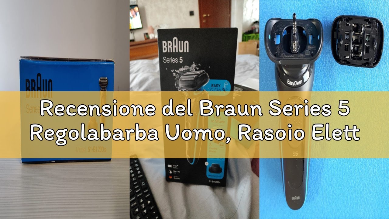 Recensione del Braun Series 5 Regolabarba Uomo, Rasoio Elettrico Barba, Rifinitore Di Precisione Eas
