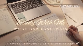✨ 2 Hours Study With Me | Pomodoro 25/5 | Romantic Classical Playlist & Water | Focused & Organized