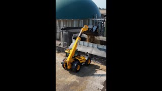 Using a JCB telehandler to turn waste into power
